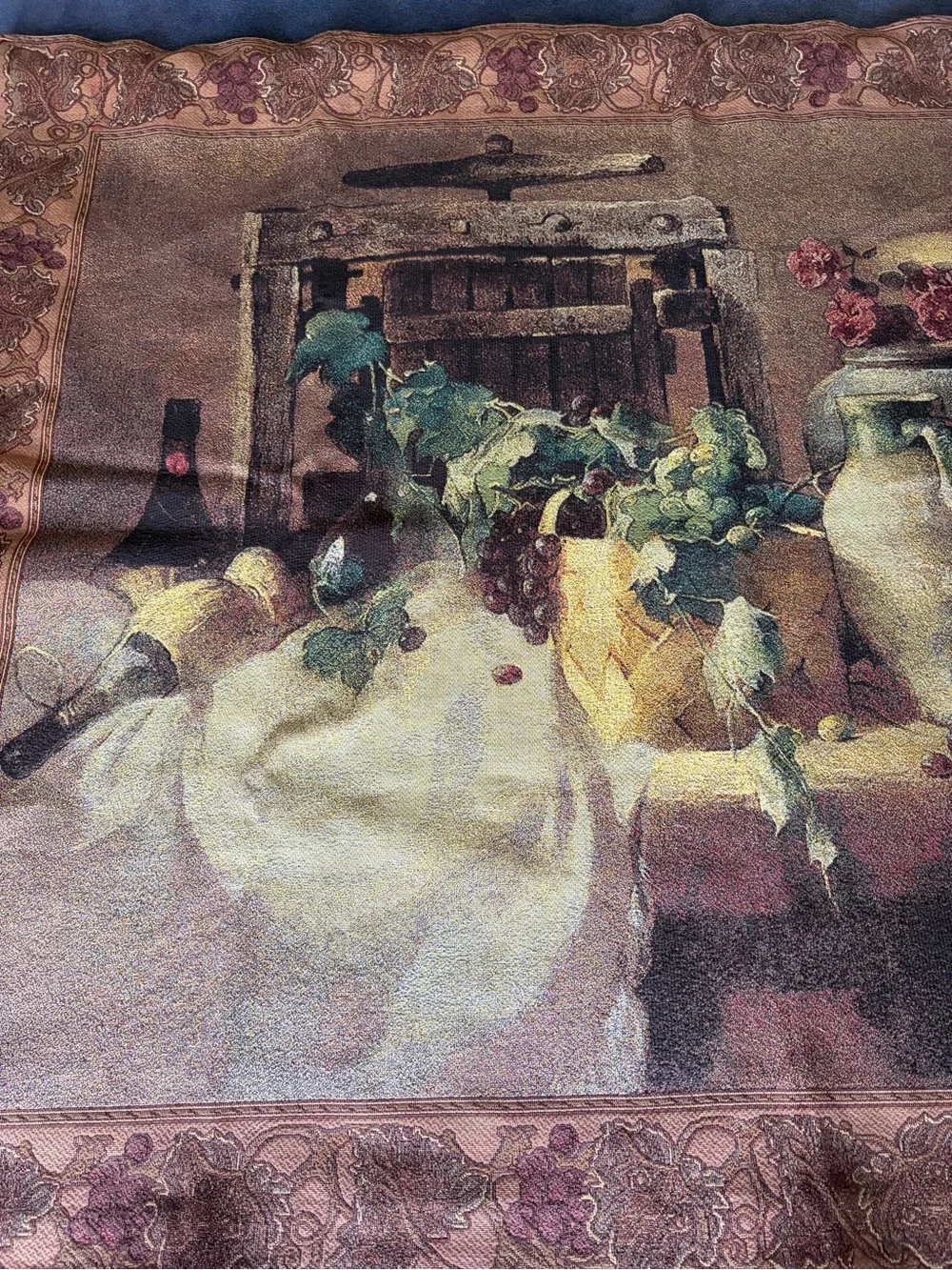 Classic Still Life Wall Tapestry in Brown and Cream